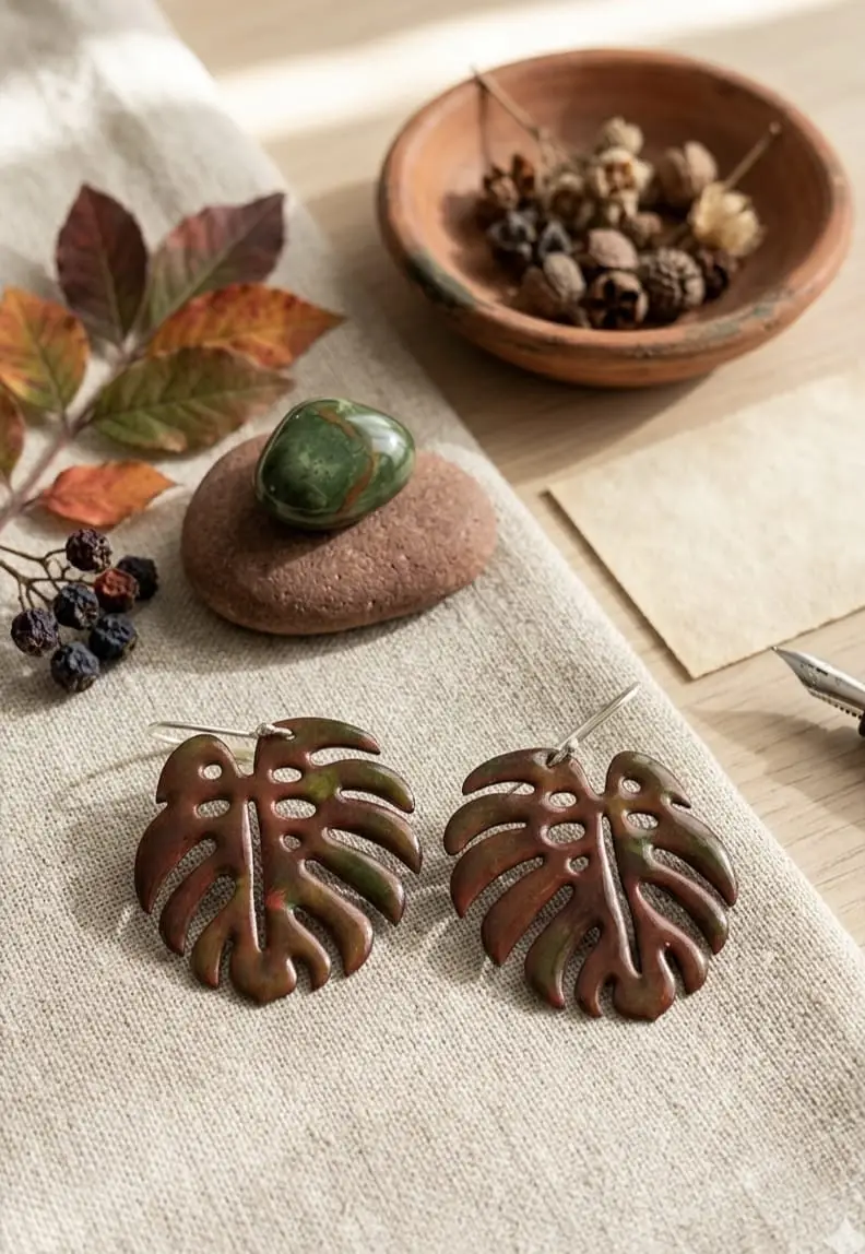 Pendientes Hoja Seca